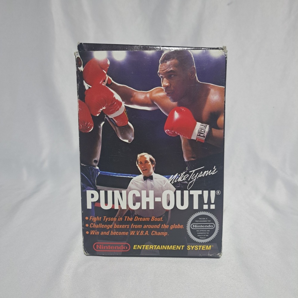Mike Tyson's Punch Out For NES 1987 Cartridge Box Manual Sleeve Letter‎